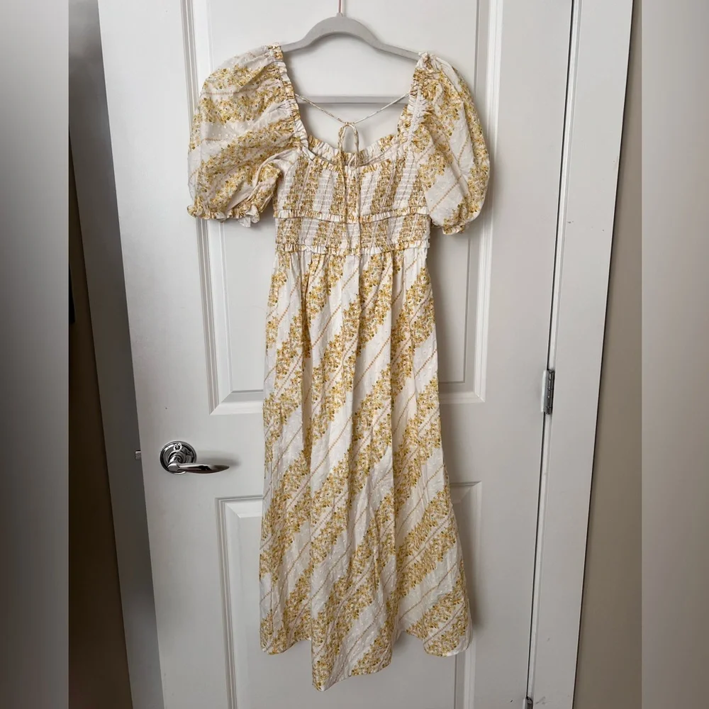 For Love & Lemons Lucie Smocked Midi Dress - Picture 6 of 11